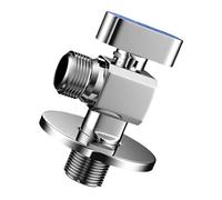 Vannes en laiton robuste pour accessoire de salle de bain - Vannes d'arrêt 1/4 de tour - Sortie d'entrée avec adaptateur de 1,9 cm - Accessoires de plomberie d'eau chaude et froide