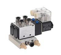 Vannes mécaniques manuelles et pneumatiques Électrovanne pneumatique 2 pièces 4V210-08, voies DC12V/24V AC110V/220V 0.15-0,8 MPa G1/4