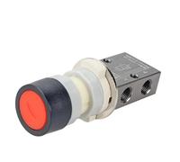 Vannes mécaniques manuelles et pneumatiques S3PF-M5/06/08 M5 M5x0.8 1/8 "1/4" BSPT vanne mécanique pneumatique à bouton-poussoir tête plate(1/8")