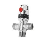 Vannes mélangeuses thermostatiques plaquées laiton Contrôle facile de la température d'installation pour salle de bain et systèmes sanitaires Laiton pour systèmes de conduites domestiques