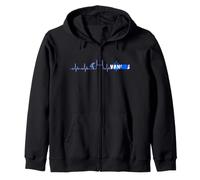 Vannes Mon Cœur Bat Rugby Supporter Vannes Bretagne Sweat à Capuche