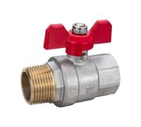 Vannes pratiques en laiton robuste de 2,5 cm, design PN30, accessoire pour systèmes d'eau chaude et froide et plomberie anti-fuite