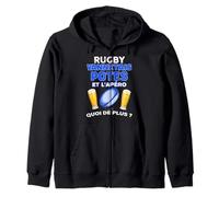 Vannes Rugby Apéro Bière Et Copains Quoi De Plus Homme Femme Sweat à Capuche