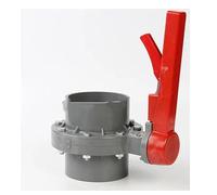 Vannes, vanne papillon en PVC, type de manchon, vanne à disque DN 110 mm, vanne papillon d'irrigation, vanne papillon monobloc en plastique (couleur : poignée en plastique)