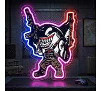 Vanom Enseigne néon Anime LED Avangors - Panneau de jeu mural - Lampe néon USB à intensité variable - Pour Game War Zone Man Cave, chambre de garçon, salle de jeux, cadeaux pour hommes