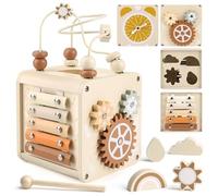 Vanplay Cube d'Activité Bébé Motricité Jeux Montessori 2 3 Ans Parcours Jouet Enfant Cadeau Noel et Anniversaire pour Garçons Filles