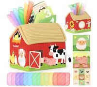 Vanplay Jouet Bebe 6 Mois Jeux Montessori Jouet Sensoriel Bebe Boîte à Mouchoirs Jouets D'activité et de Développement pour Bébés 6 12 Mois