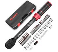 VANPO Clé Dynamométrique 1/4'', 1-25Nm pour Vélo, Précision ±3%, Kit D'entretien 49 Pièces avec Douilles Allen, Barre D'extension 75mm, Adaptateur 3/8'', Bits Adaptateur