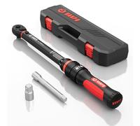 VANPO ynamométrique 3/8'', 10-100NM Cle Dynamométrique Set avec Adaptateur 3/8"-1/2", Barre d'extension 125 mm pour Vélo et Moto, Remplacement de Bougie D'allumage de Auto