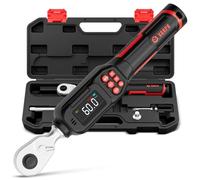 VANPO ynamométrique Numérique 3/8" 3-60 Nm, ±2% Précision Clés Dynamométrique avec Buzzer, Notification LCD et Mémoire, Torque Wrench Électronique pour Vélos, Moto et Voiture