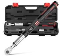 VANPO ynamométrique Numérique 3/8" 6.8-135NM, ±2% Précision Clés Dynamométrique avec Vibration de la Poignée, Buzzer et Notification LCD, Torque Wrench Électronique pour Vélo, Moto, Voiture
