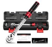 VANPO Clé Dynamométrique Vélo, 32 Pièces, 1-25NM Cle Dynamometrique Kit avec Barre D'extension, Bits Adaptateur, Torx, Phillips,Taglio,Esagonali, Pozidriv pour Moto y vélo Route et de Montagne