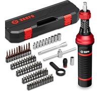 VANPO Tournevis Dynamométrique, 2-8 Nm, 64 Pièces, für Vélo Réparation | 1/4 ynamométrique Kit Réglable avec Poignée en T, Embouts Plats, Hexagonaux, Torx et Phillips für Assemblage, Modélisme