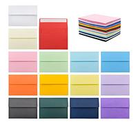 VANRA 150 enveloppes colorées pour invitations Enveloppes A6 en vrac pour cartes de vœux 4x6, invitations de mariage, photos (15 couleurs assorties)