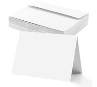 VANRA Lot de 100 cartons de table vierges avec enveloppes A7 Blanc