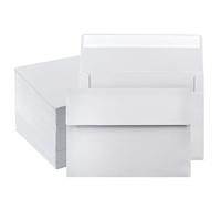 VANRA Lot de 150 enveloppes d'invitation A7 pour cartes de vœux de 12,7 x 17,8 cm, enveloppes blanches auto-adhésives A7 avec rabat gommé pour invitations de mariage