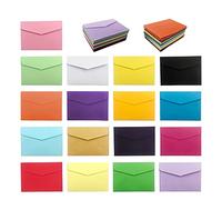 VANRA Lot de 170 mini enveloppes de couleurs assorties pour cartes cadeaux, cartes de visite (11,4 x 8,1 cm)