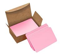 VANRA Lot de 300 petites cartes vierges de 8,9 x 5,1 cm pour étude, message, cadeau, étiquettes en papier kraft (rose, lot de 300)