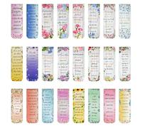 VANRA Lot de 48 marque-pages magnétiques versets bibliques avec écriture complète, clips de marque-page inspirants chrétiens avec versets bibliques magnétiques pour enfants, femmes, étudiants