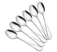 VANRA Lot de 6 cuillères à soupe robustes en acier inoxydable argenté 20,3 cm (6 cuillères)