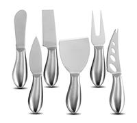 VANRA Set de couteaux à fromage 6 pièces Mini couteau à fromage en acier inoxydable avec épandeur de beurre et fourchette pour assiettes de charcuterie et assiettes à fromage