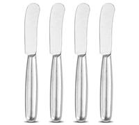 VANRA Set de couteaux à tartiner 4 pièces Couteau à beurre en acier inoxydable Couteau à fromage pour confitures et crèmes 8.4-inch