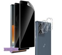 Vanrain Protection D'écran Anti Espion pour Motorola Moto Edge 50 Fusion, 2+2 Pièces Hydrogel Anti Spy Protection D'écran Film et Protection Objectif Caméra Verre Trempé Anti Rayures