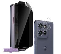 Vanrain Protection D'écran Anti Espion pour Motorola Moto Edge 50 Neo, 2+2 Pièces Hydrogel Anti Spy Protection D'écran Film et Protection Objectif Caméra Verre Trempé Anti Rayures