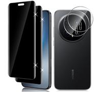 Vanrain Verre Trempé Anti Espion pour Honor Magic 8 Pro 5G, 2+2 Pièces 3D Couverture Anti Spy Protection écran Film et Caméra Protection, 9H Dureté Résistant aux Rayures