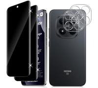 Vanrain Verre Trempé Anti Espion pour Xiaomi Redmi Note 15 Pro Plus/POCO M8 Pro 5G, 2+2 Pièces 3D Couverture Anti Spy Protection écran Film et Caméra Protection, 9H Dureté Résistant aux Rayures
