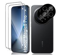 Vanrain Verre Trempé pour Honor Magic 8 Pro 5G, 2+2 Pièces 3D Couverture Film Protection écran et Caméra Arrière Protecteur, 9H Dureté Haute Définition Résistant aux
