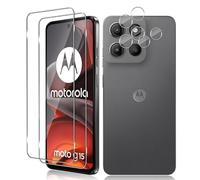 Vanrain Verre Trempé pour Motorola Moto G15, 2+2 Pièces Protection D'écran Film et Caméra Arrière Protecteur, 9H Dureté Film Haute Définition Sans Bulles