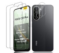 Vanrain Verre Trempé pour Xiaomi Poco C81 Pro 4G, 2+2 Pièces Protection D'écran Film et Caméra Arrière Protecteur, 9H Dureté Film Haute Définition Sans Bulles