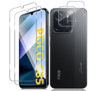 Vanrain Verre Trempé pour Xiaomi POCO C85, 2+2 Pièces Vitre Protection D'écran Film et Caméra Arrière Protecteur, 9H Dureté Haute Définition Sans Bulles