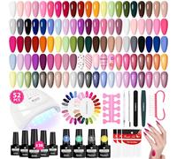 VANREESA 36 Colours Kit Verni Semi Permanent, Kit Ongle Gel U V Complet avec Base Top Mat Pailleté Coat et Lampe LED 48W U V et Outils de Manucure, Cadeau pour les Femmes