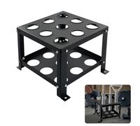 VANROUG Support de rangement vertical pour haltères olympiques à 9 barres - Support de rangement pour haltères olympiques - Support vertical robuste