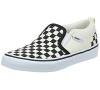 Vans Asher, Sneakers Basses garçon, Blanc (Checkers/Black/Natural), 36 EU