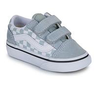 Chaussures Vans Old Skool velcro gris bleuté blanc bébé - 22