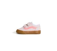 VANS Baskets basses 'Old Skool Hook and Loop' marron / rose / blanc, Taille 34