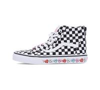 Vans - Baskets Montante à Zip Noir/Blanc Cœurs - Femme - Chaussures - Blanc - Taille: 37 EU