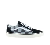 Vans Baskets pour homme Old Skool - Noir et gris à carreaux - Cuir et textile, Noir., 42.5 EU
