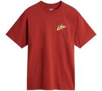 Vans Brush Script Loose Ss Red Ochre Taille: S | T-shirts avec imprimés Outlet | Homme | Marron