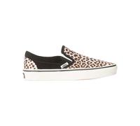 Vans - Chaussures de skate - Classic Slip-On Black Leopard pour Femme - Taille 36,5 - Marron Marron 36,5