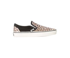 Vans - Chaussures de skate - Classic Slip-On Black Leopard pour Femme - Taille 40 - Marron Marron 40