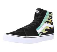 Vans Chaussures de Sport Classiques Unisexes pour Enfant - Skateboard, Glow Flame Noir/Blanc, 42 EU