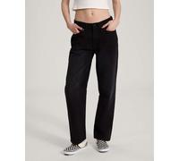 Vans - Jean coupe droite - Check 5 Mid Rise Straight Pant Black Rinse pour Femme en Coton - Taille 28 US - Noir Noir 28 US