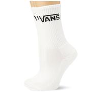 Vans Classic Crew (US 6.5-10, 3-Pack) Chaussettes, White-Black, Taille Unique Femme