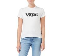 Vans Drop V SS Crew T-Shirt, White, S Femme