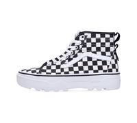 Vans - Échiquier Sk8-hi Baskets Montante Femme - Femme - Chaussures - Blanc - Taille: 37 EU