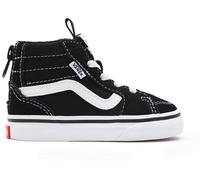 Vans Mixte enfant Filmore Hi Zip Suede/Canvas Basket, Toile en Daim Noir et Blanc, 26 EU